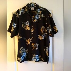 Brigata 100% Silk Hawaiian Men’s Short Sleeve Shirt Machine Washable
